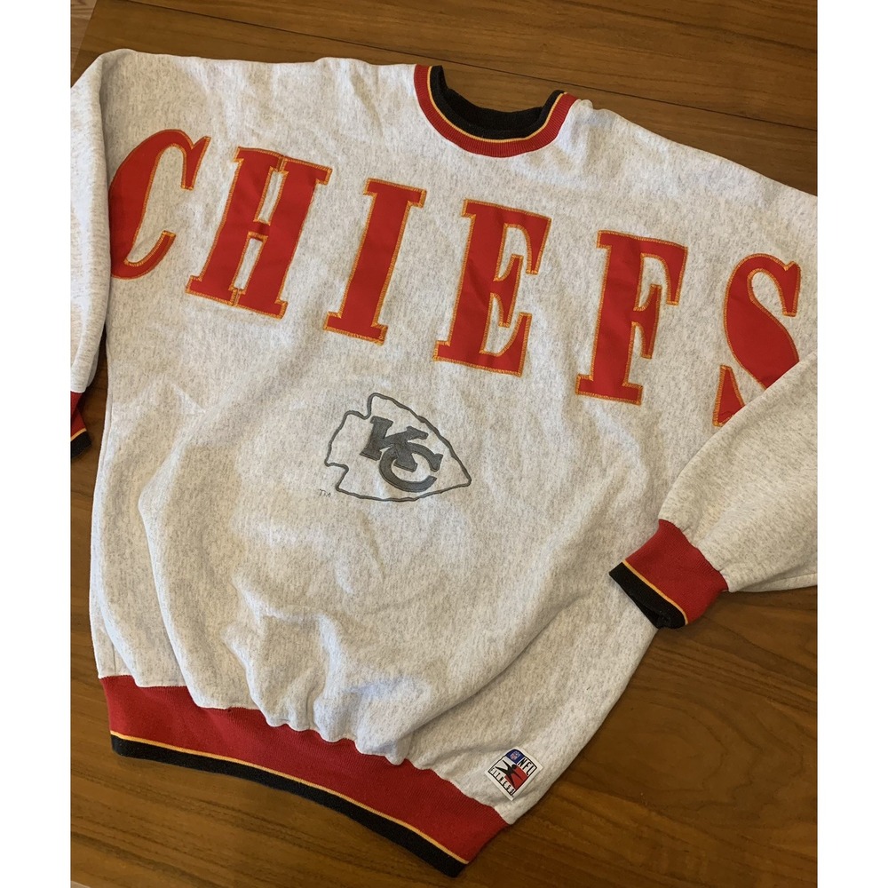 Vintage Kansas City Chiefs Spellout Sweatshirt Mens XL/2XL Pullover Legends USA